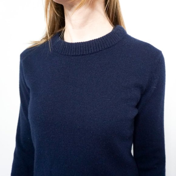 RAG & BONE Flavia Navy Cashmere Crew Sweater - Picture 6 of 7